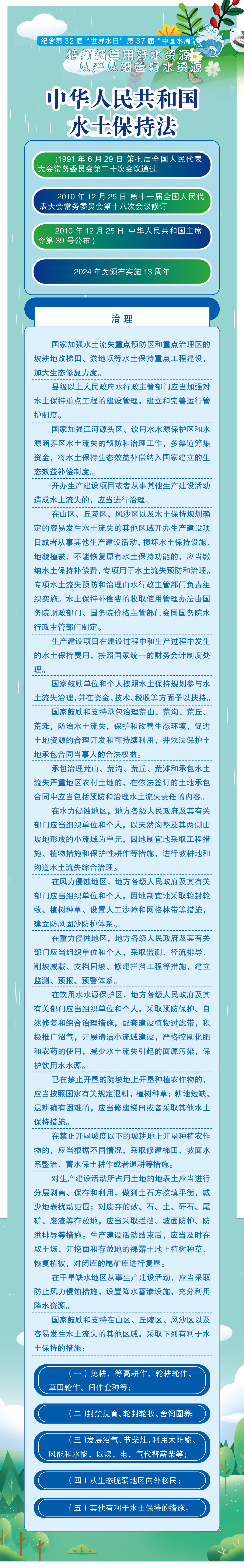 世界水日 中国水周丨《中华人民共和国水土保持法》-治理-水利要闻