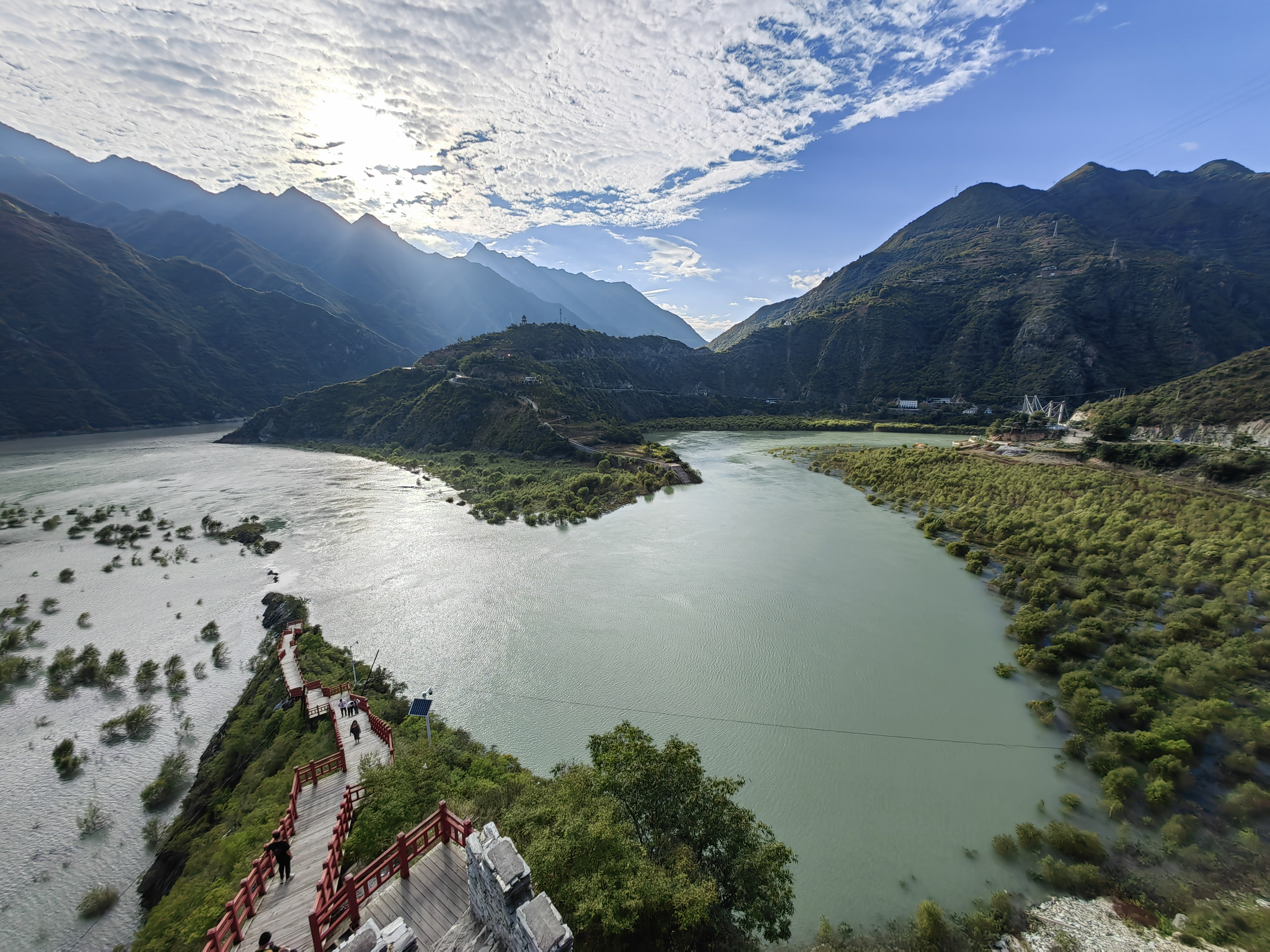 陇南市文县白龙江,白水江交汇处